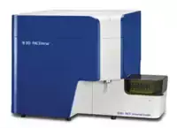 BD FACSVerse conventional analyser. 3 lasers (405, 488 and 635nm), can be used to detect up to 10 colors.