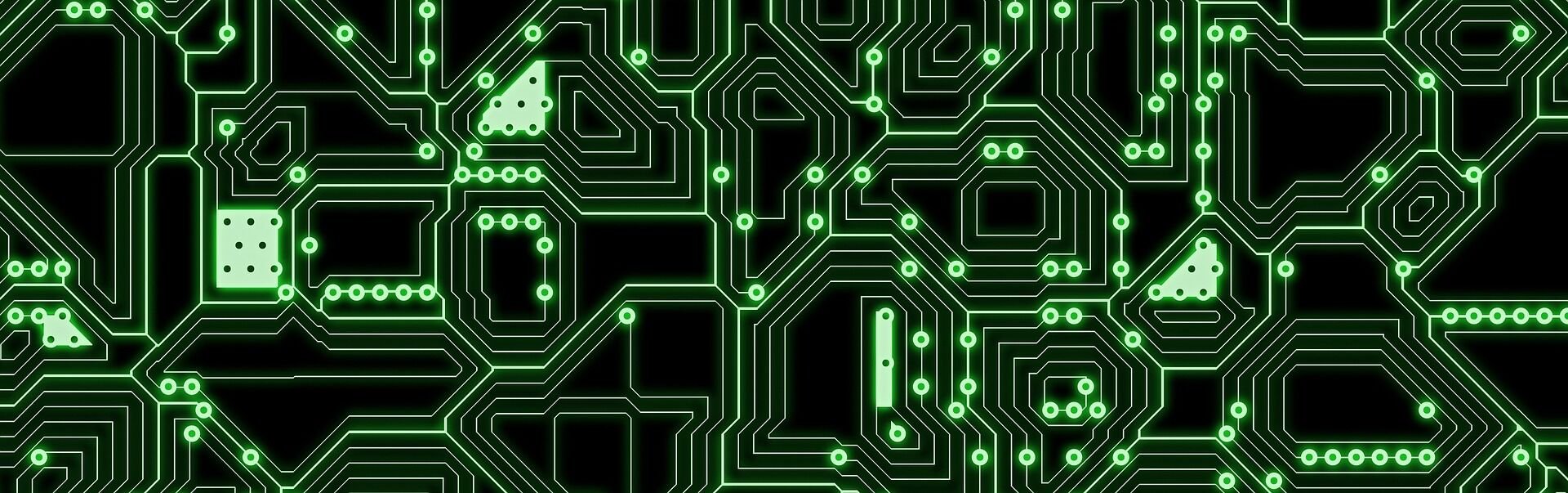 circuit board in green