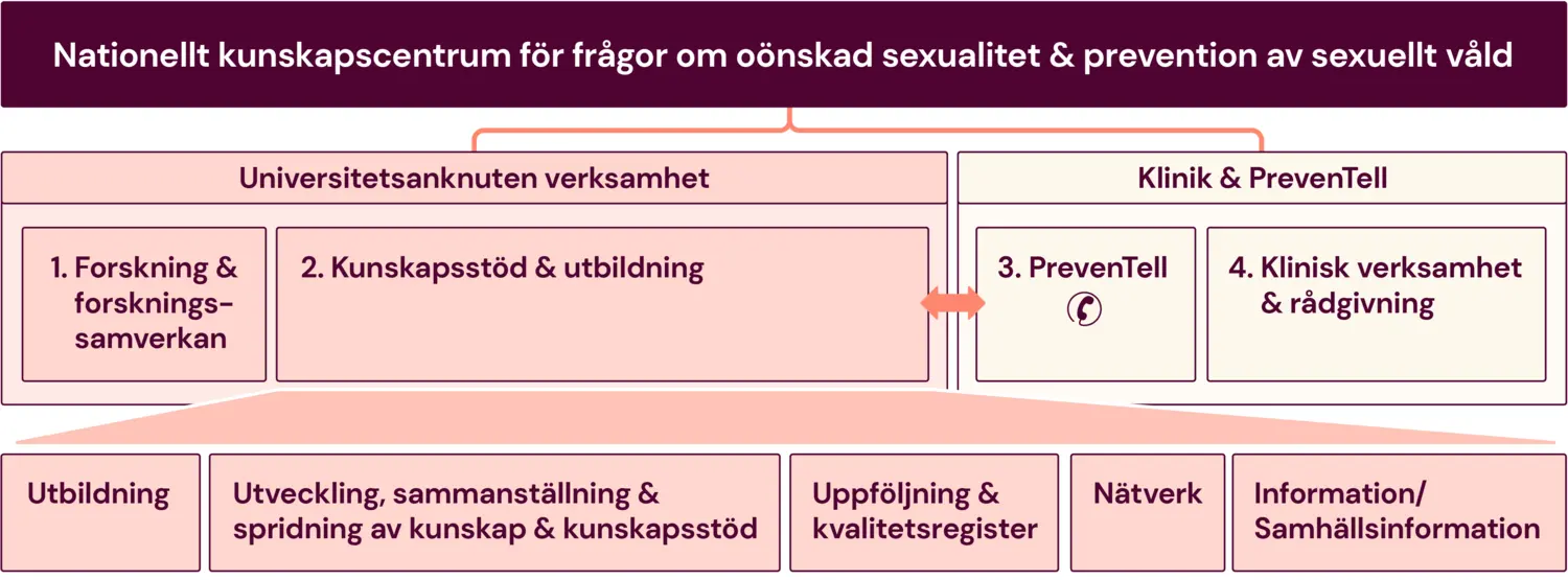 Organisationsskiss över föreslagen organisation för Anova.