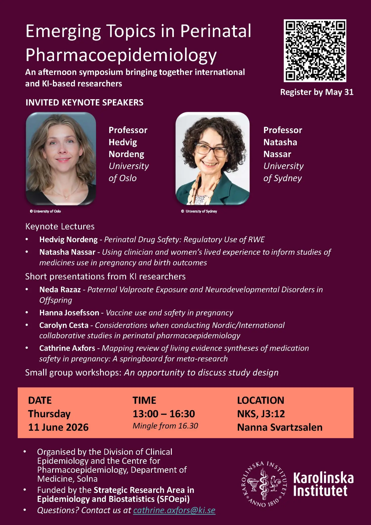 flyer Emerging Topics in Perinatal Pharmacoepidemiology