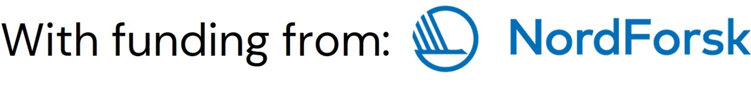 Nordforsk logotyp och texten "with funding from"