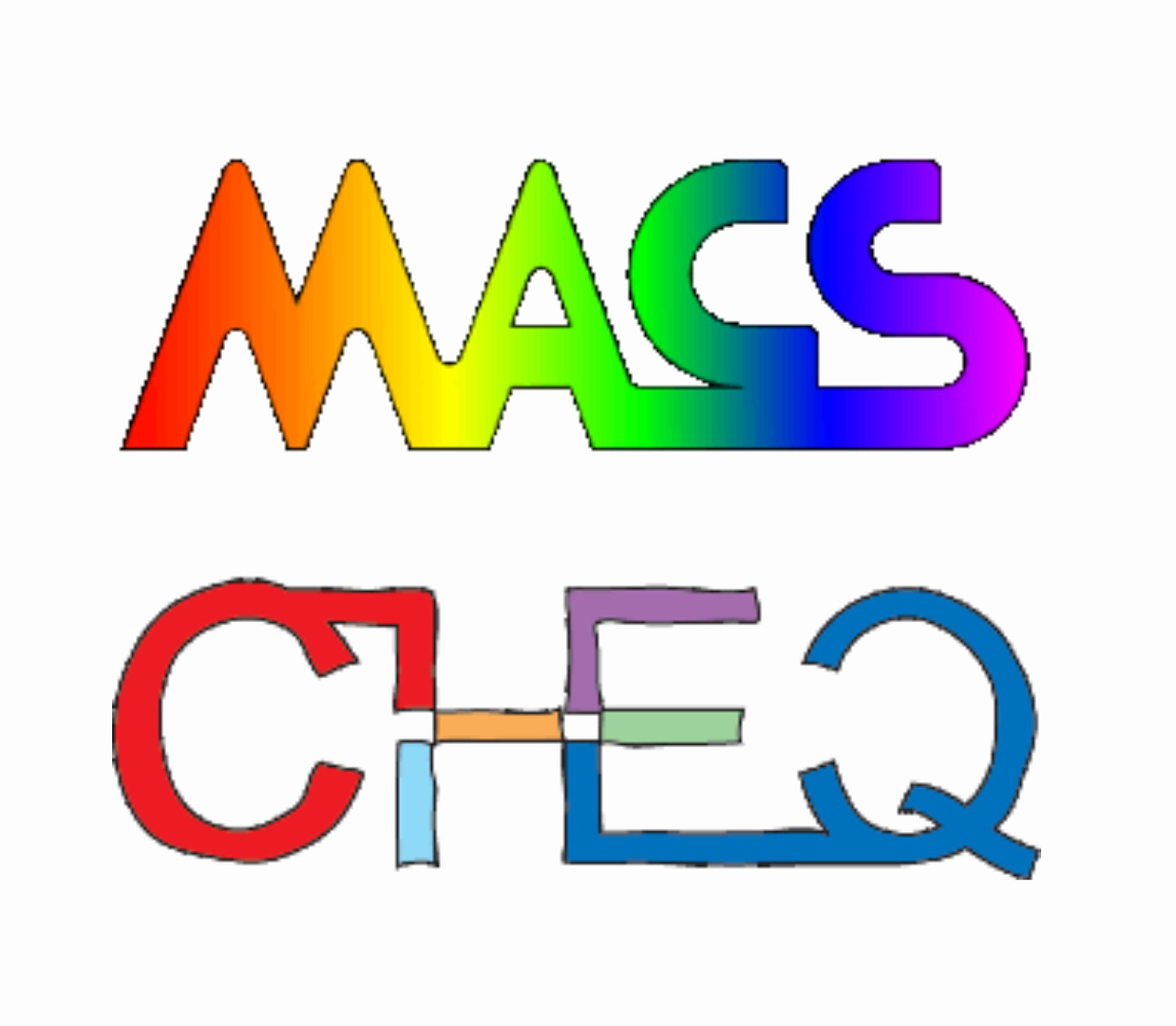 letters MACS and CHEQ