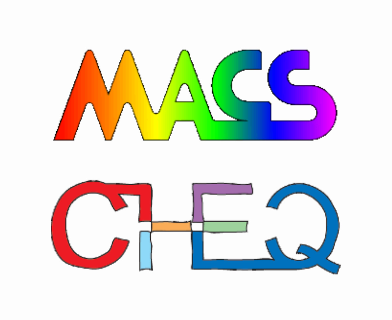 letters MACS and CHEQ