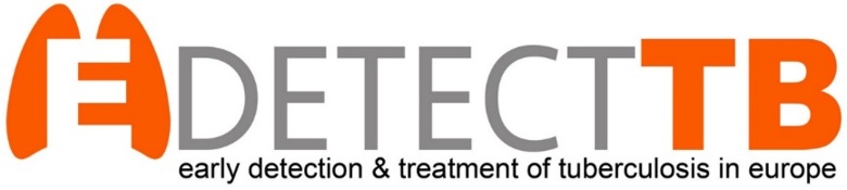 Logotype that reads E-DETECT TB: early detection and treament of tuberculosis in Europe.