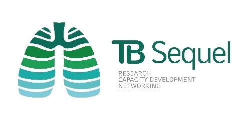 Logo in green with a text that reads: TB Sequel. Next to the text i a pair of lungs also in green.