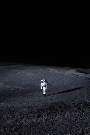Ensam på månen. Foto: Nasa.