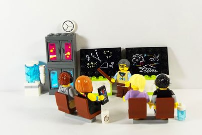 lego figures in classroom