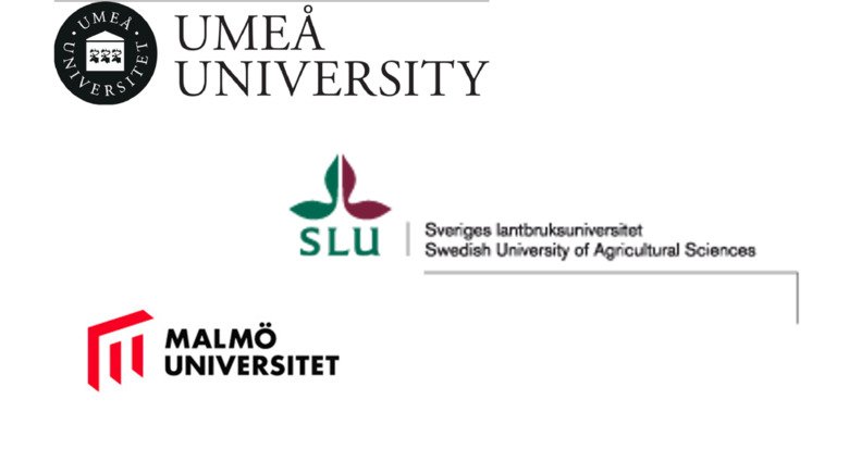 Logo Umeå Universitet, SLU och Malmö universitet