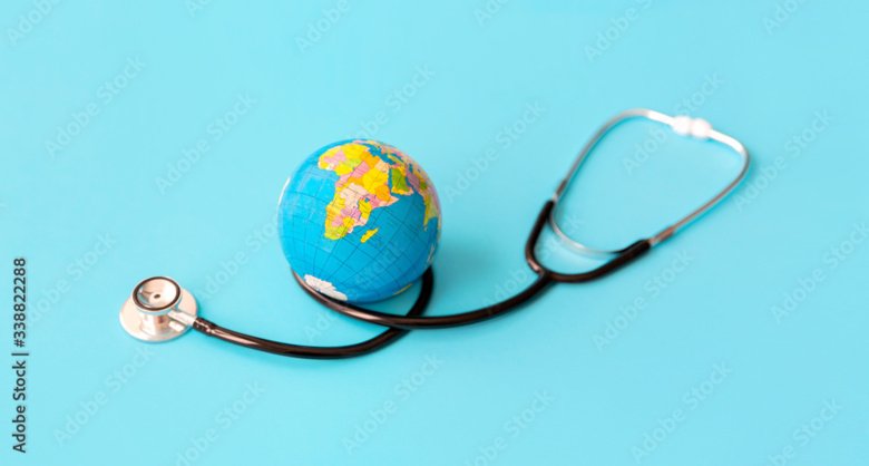 stethoscope around globe