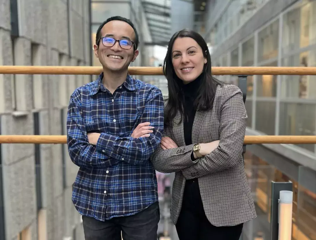 Takuya Sekine and Teresa Stellaccio at the Center for Infectious Medicine (CIM)