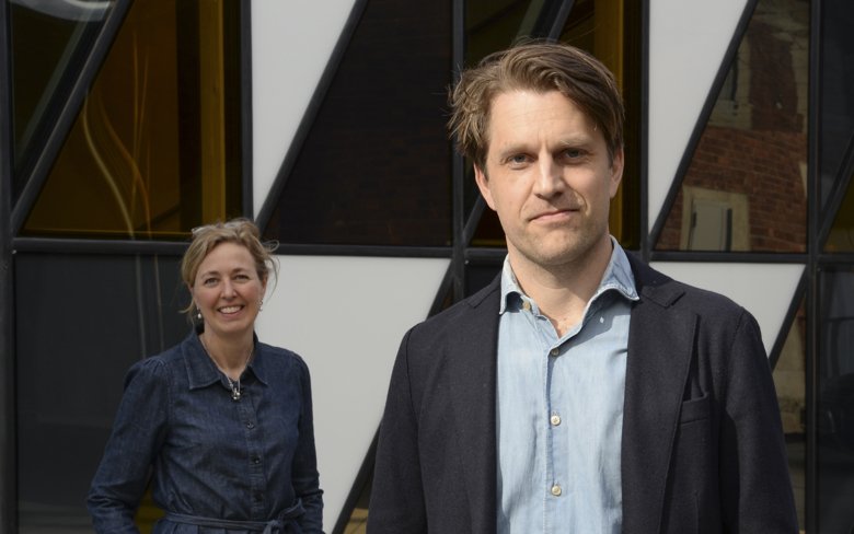 Portrait of Cecilia Odlind and Gustaf Edgren. Photo: Andreas Andersson.