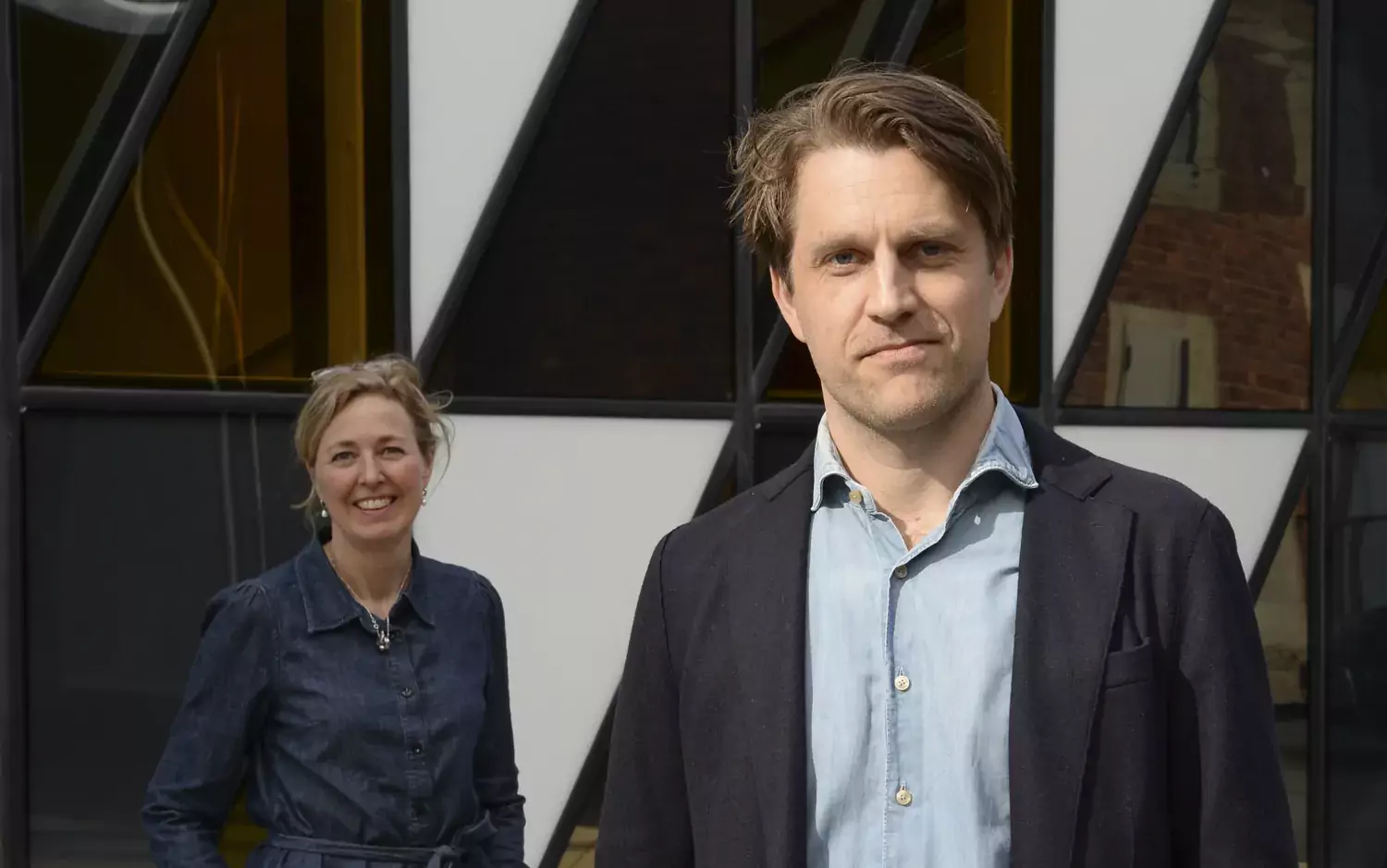 Portrait of Cecilia Odlind and Gustaf Edgren. Photo: Andreas Andersson.