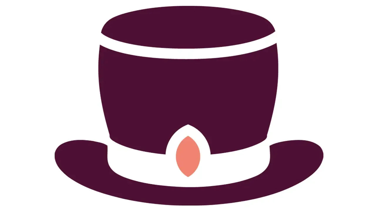 doctoral cap in KI colours plum and light orange.