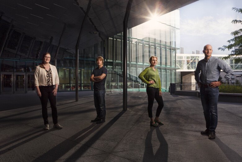 Epidemiologists outside of Aula Medica, Stockholm.