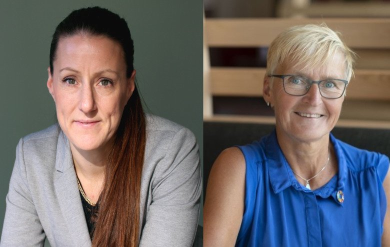 porträtt på Erika Franzén och Maria Hagströmer, professorer vid sektionen för fysioterapi, NVS.