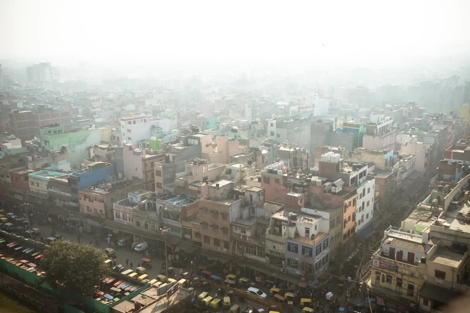 Luftföroreningar över New Dehli.