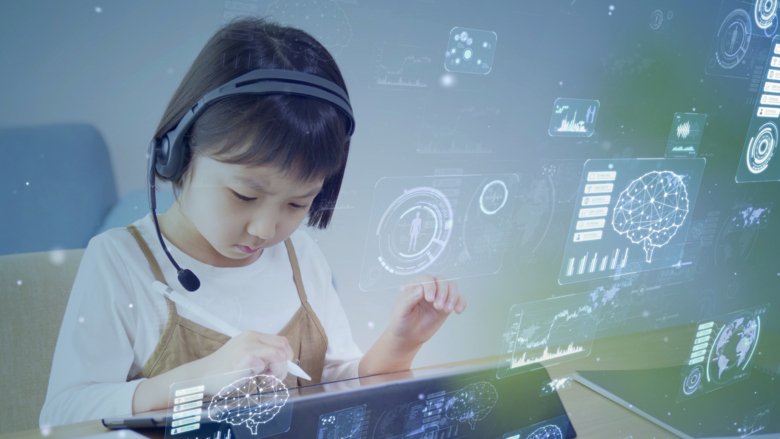 Decorative/genre image to illustrate computerised methods of learning.