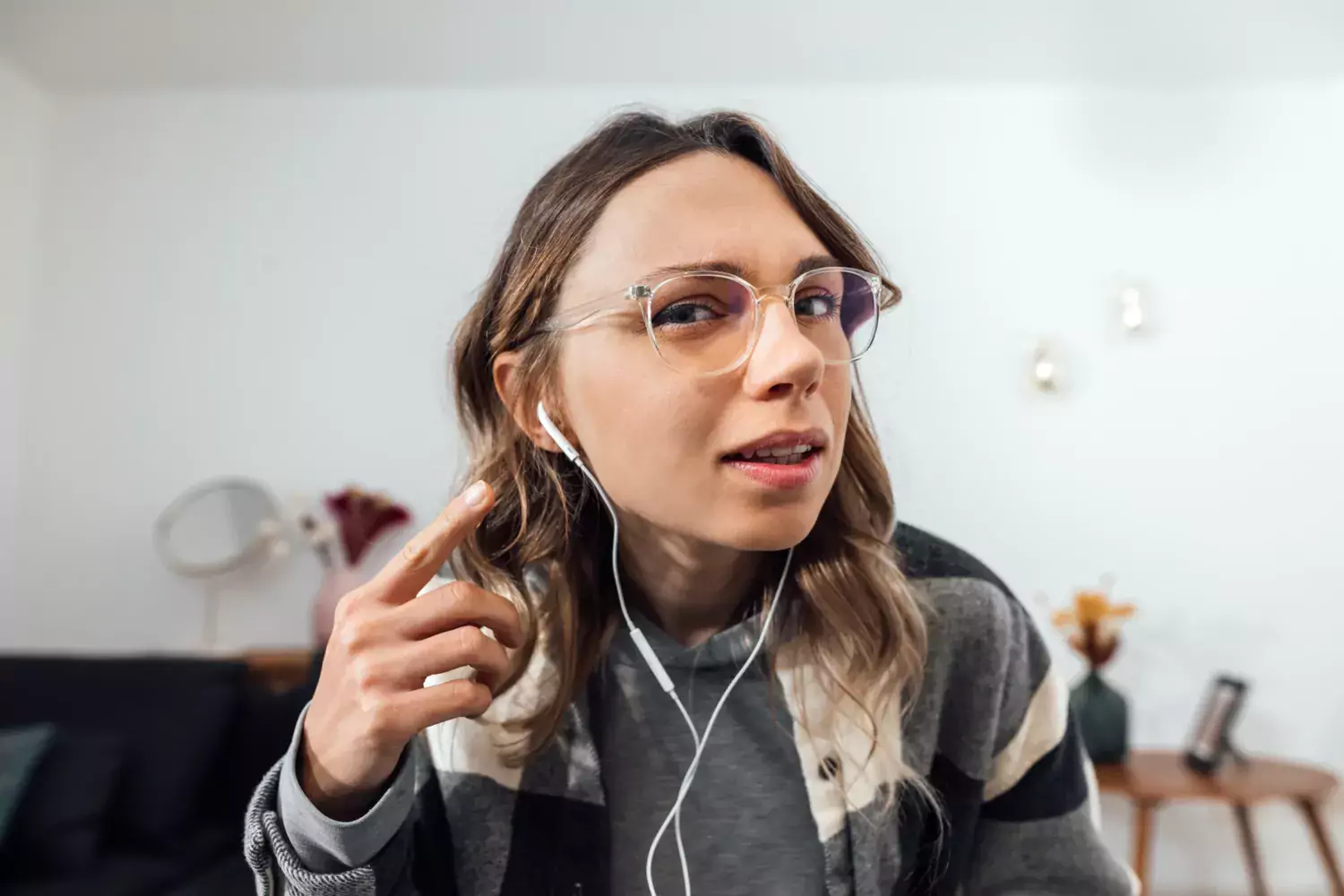 Woman with headphones