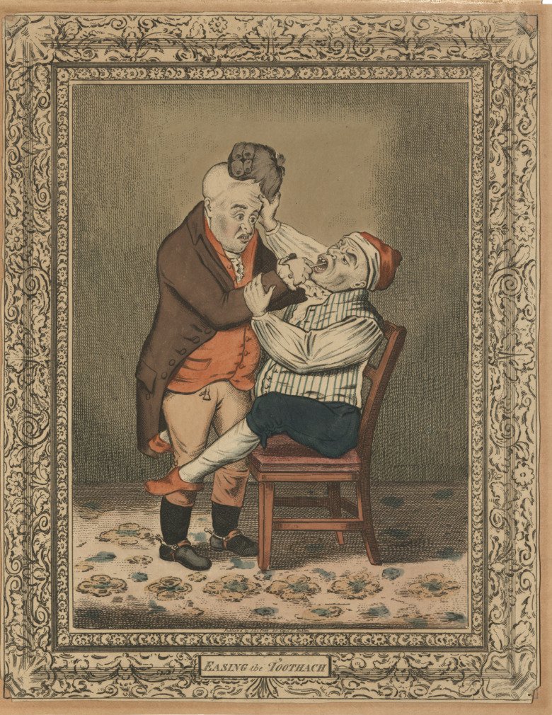 Gillray, James "Easing the toothache", 1756-1815 (copy after).