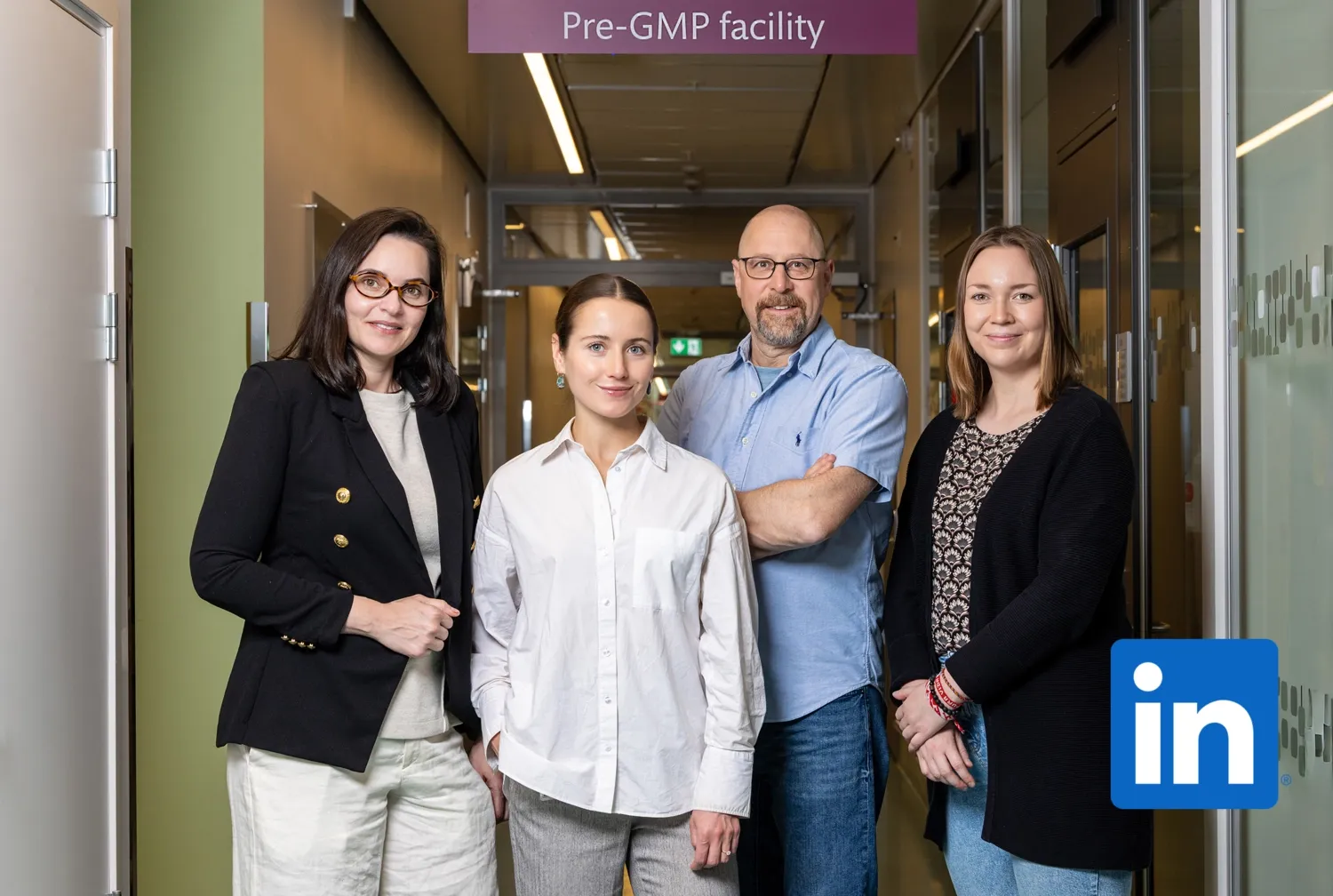 Group photo of staff at the Pre-GMP Core Facility.