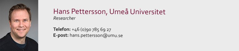 Hans Pettersson Umeå universitet