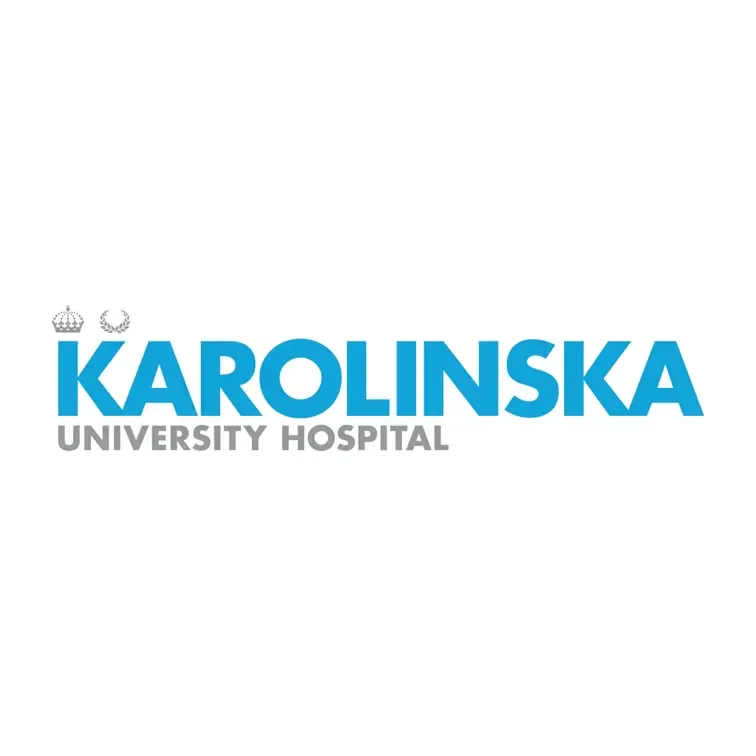 Karolinska University Hospital logo.