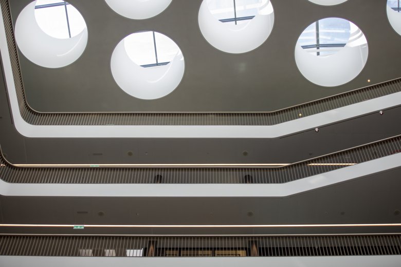 Photo from the interior of Biomedicum's roof.