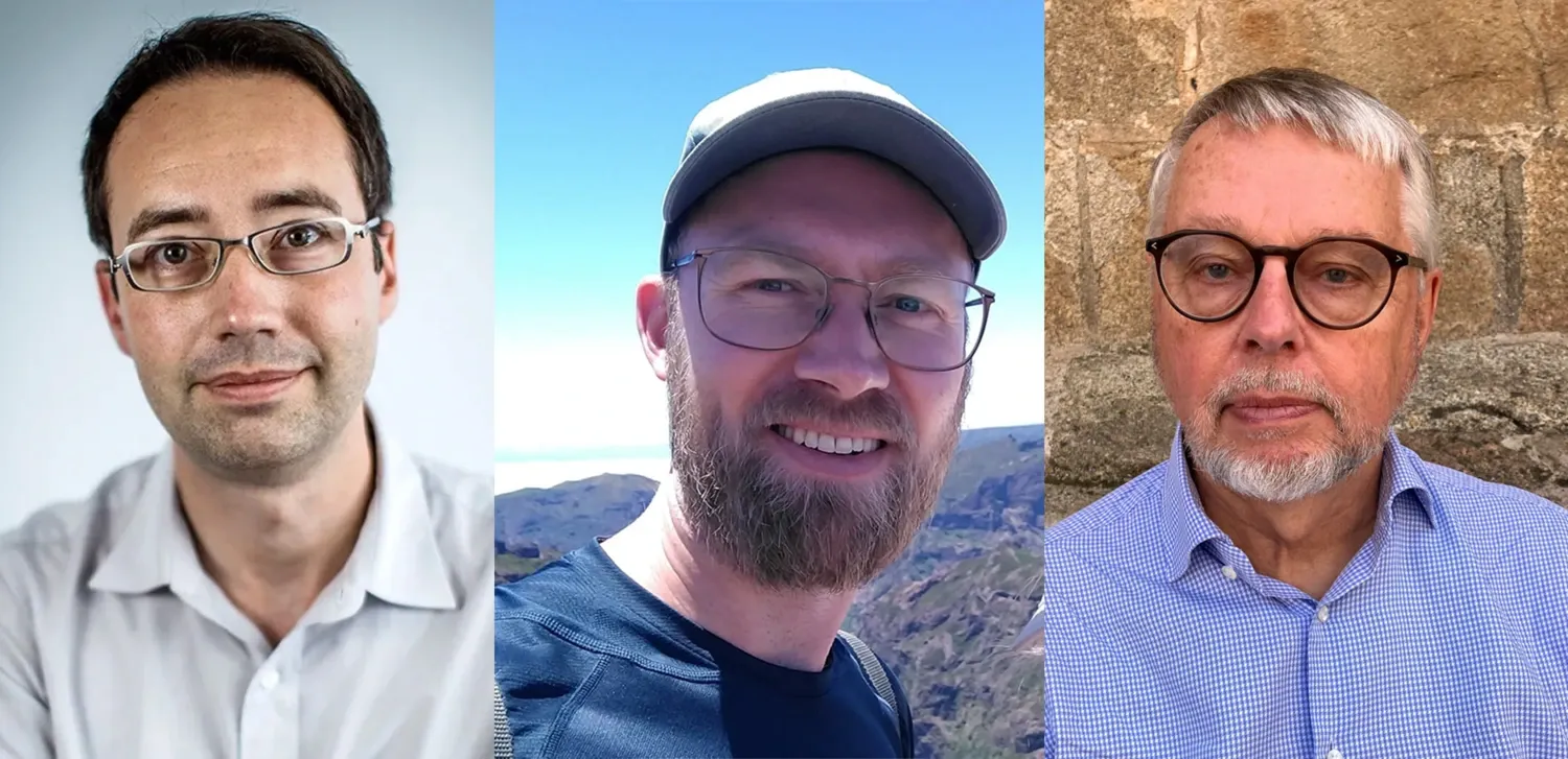 Three portraits of researcher.