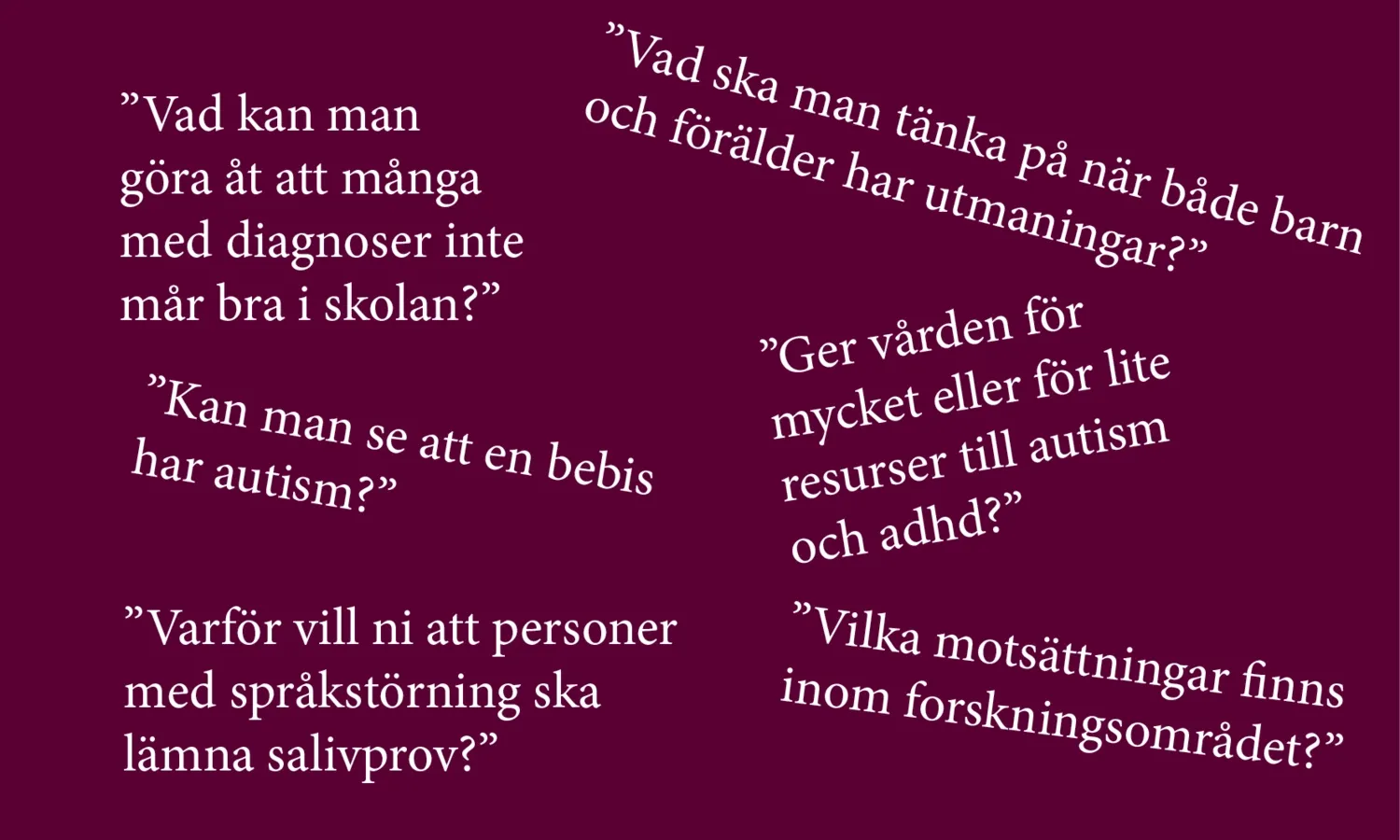 Exempel på frågor