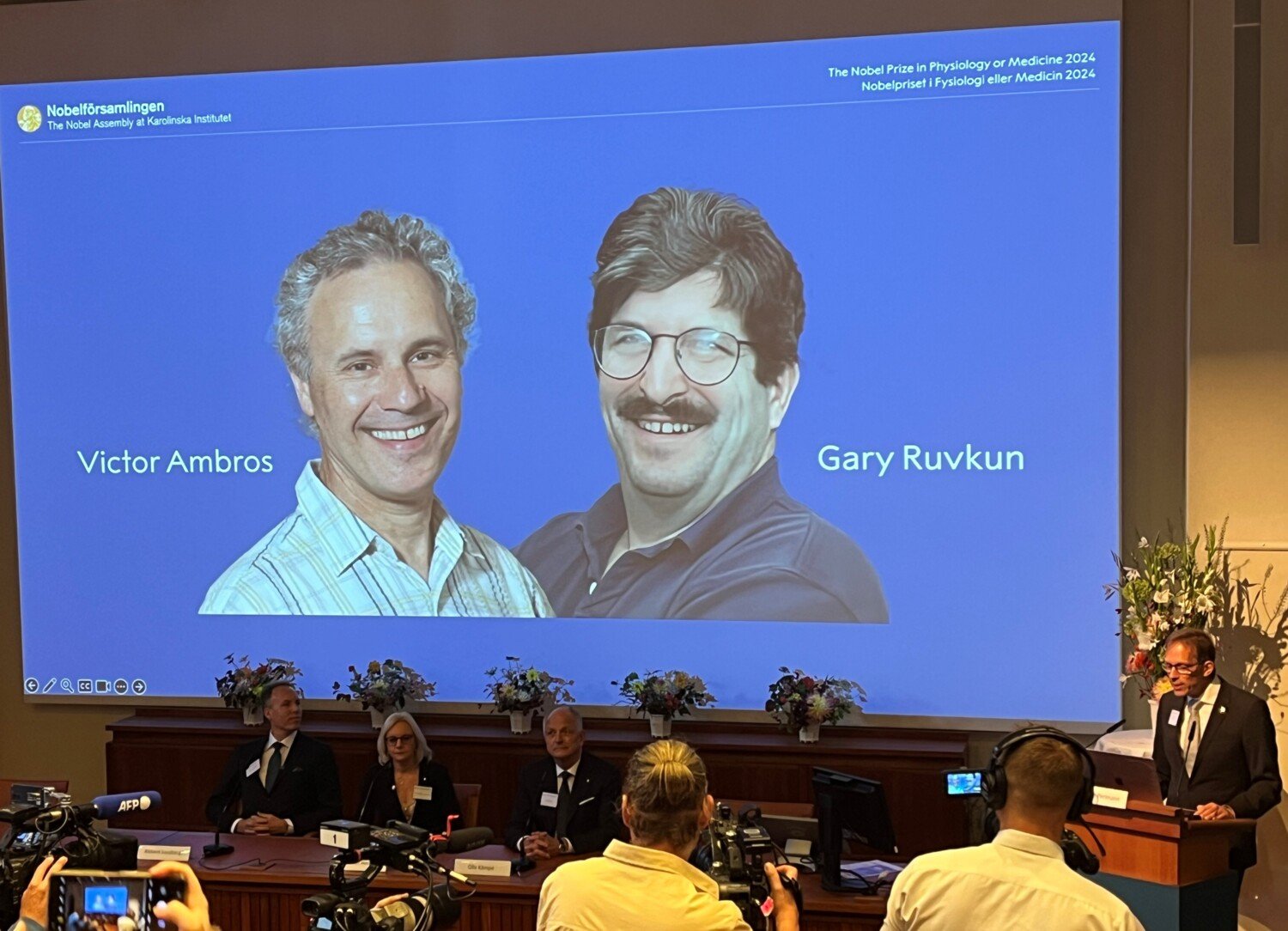 The 2024 Nobel Prize in Physiology or Medicine is awarded to Victor Ambros and Gary Ruvkun