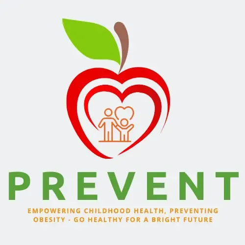 Graphic logo. A heart-shaped apple with an adult and a child in the centre.