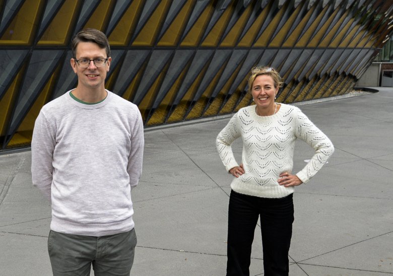 Porträtt av Fredrik Lanner och Cecilia odlind. Foto: Andreas Andersson.