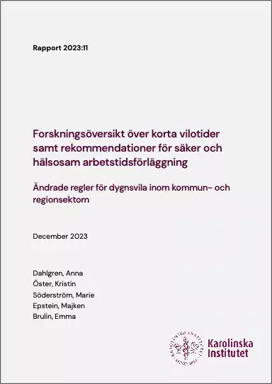 Forskningsöversikt över korta vilotider