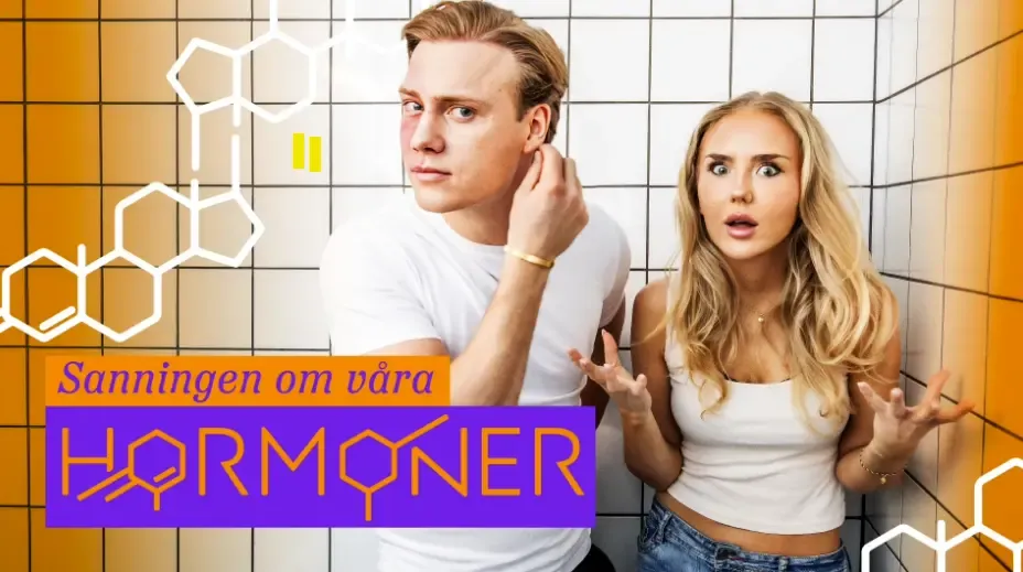 Bild som illustrerara vetenskapsserien Sanningen om våra hormoner, SVT play.