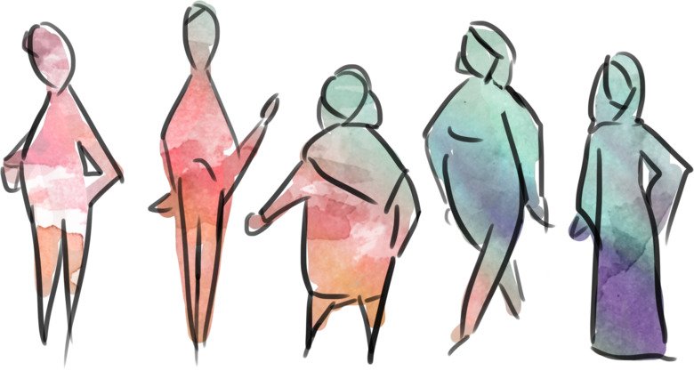 Illustration of five people.