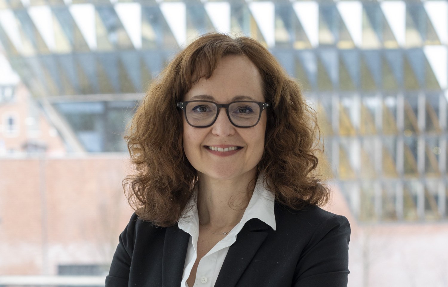 Portrait smiling woman