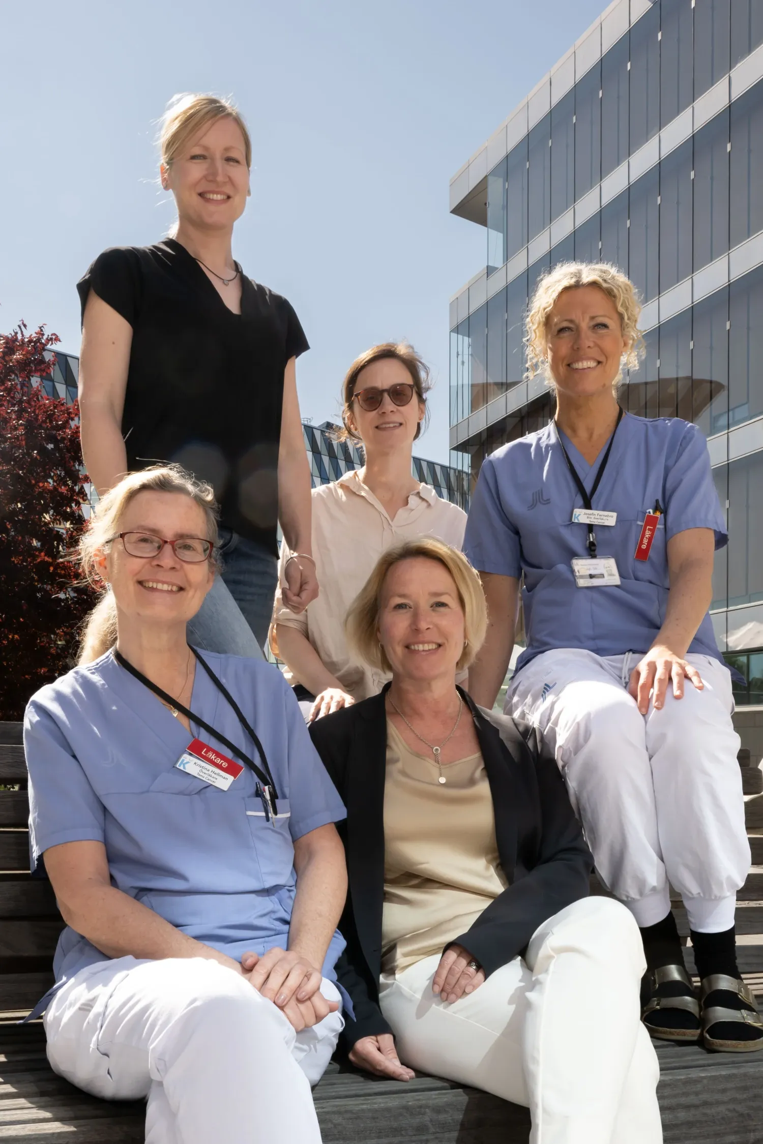 Gruppbild av Camilla Sköld, Josefin Severin Karlsson, Josefin Fernebro, Kristina Hellman och Hanna Dahlstrand.