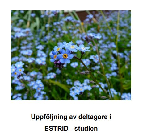 Bild hörande till framsidan av uppföljningsenkäten, föreställande blommor