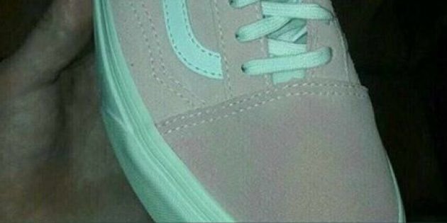 Image of part of a sneaker in a colour that is interpreted in different ways by different people