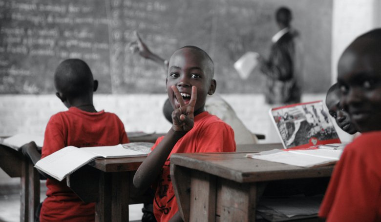 Children in learning in Uganda.