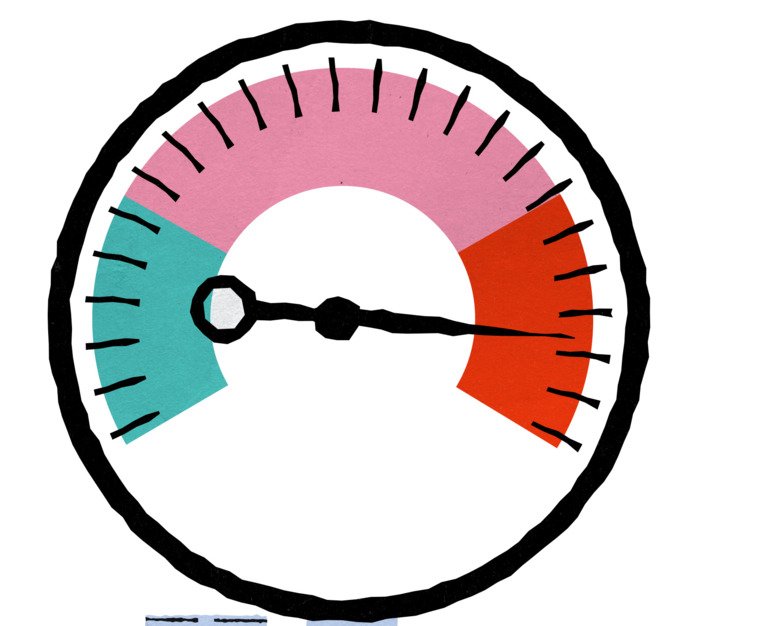 A picture of an illustrated blood pressure monitor.