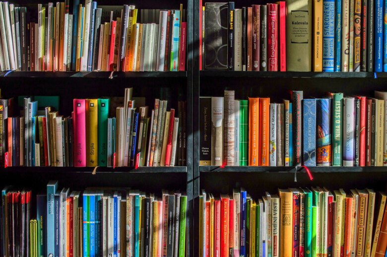 Books in bookshelf