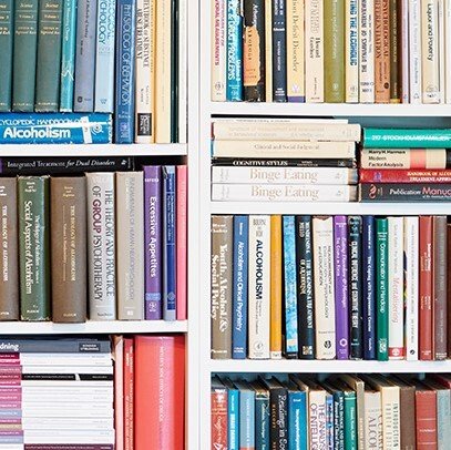 bookshelf colorful books