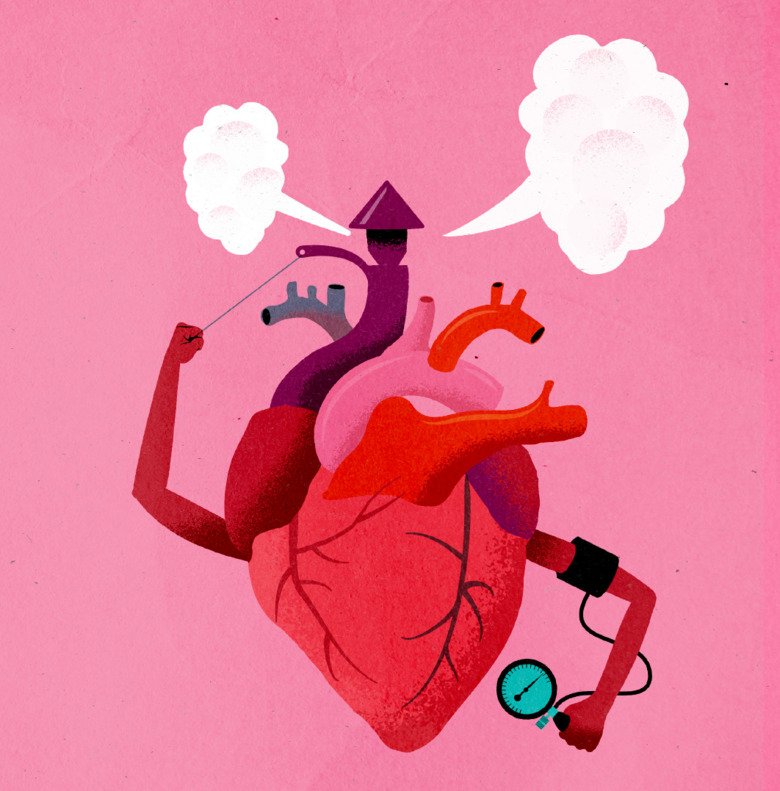 En illustrerad bild på ett hjärta.
