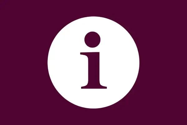 Icon of an i for "information"