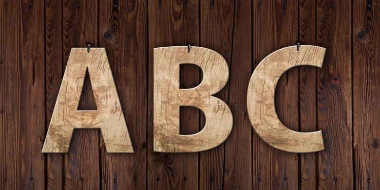 bokstäver abc