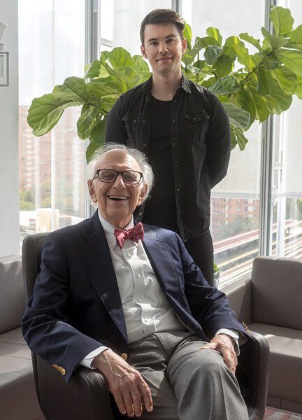 Nobel laureate Eric Kandel together with Philippe Melas. Credit: Brent Murray.