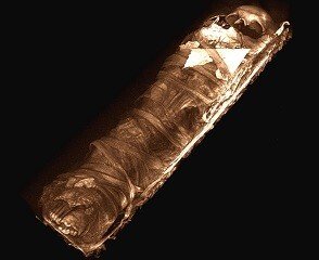 3D scan image of a mummy.