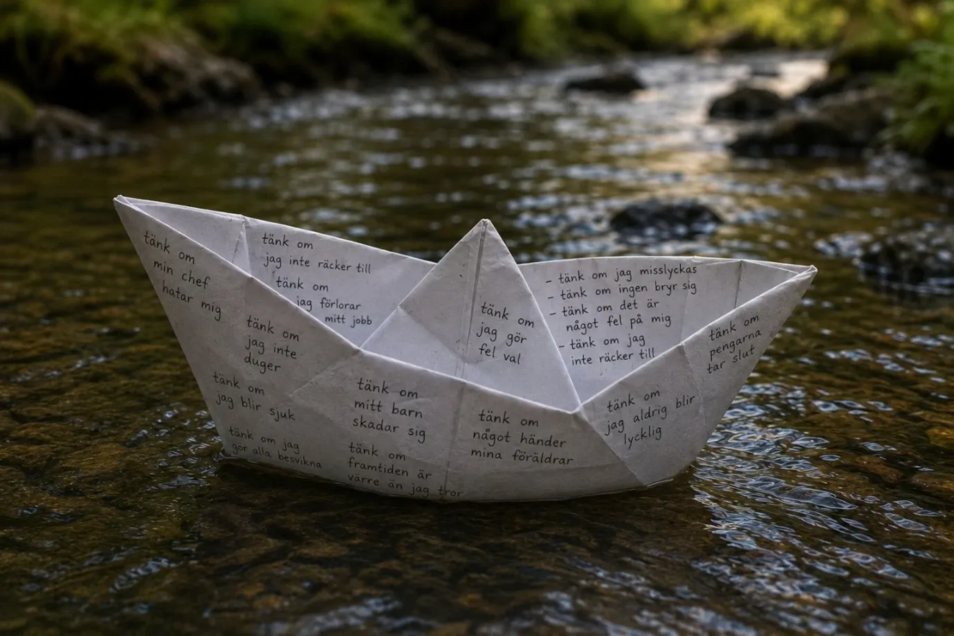 Origami paper boat