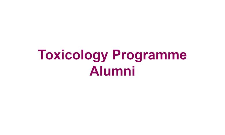 Toxicology Programme alumni network logo